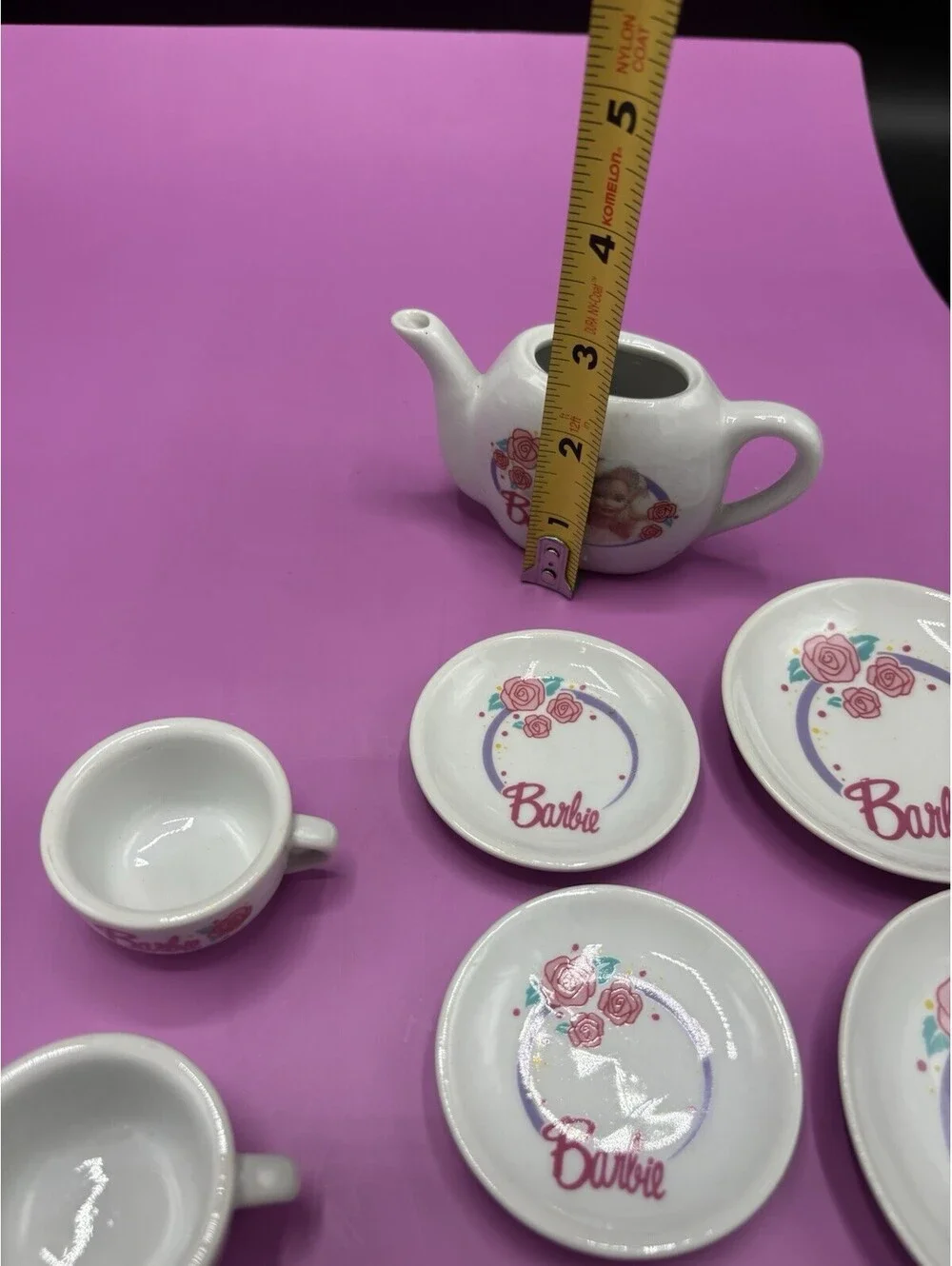 Vintage Barbie 1:6 Ceramic Tea Set Lot 9pc Replacement Lot